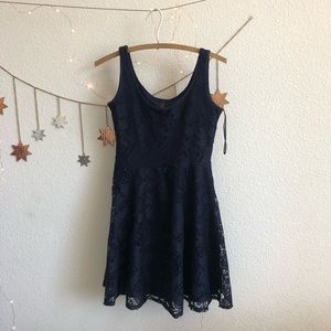Navy Blue Skater Dress